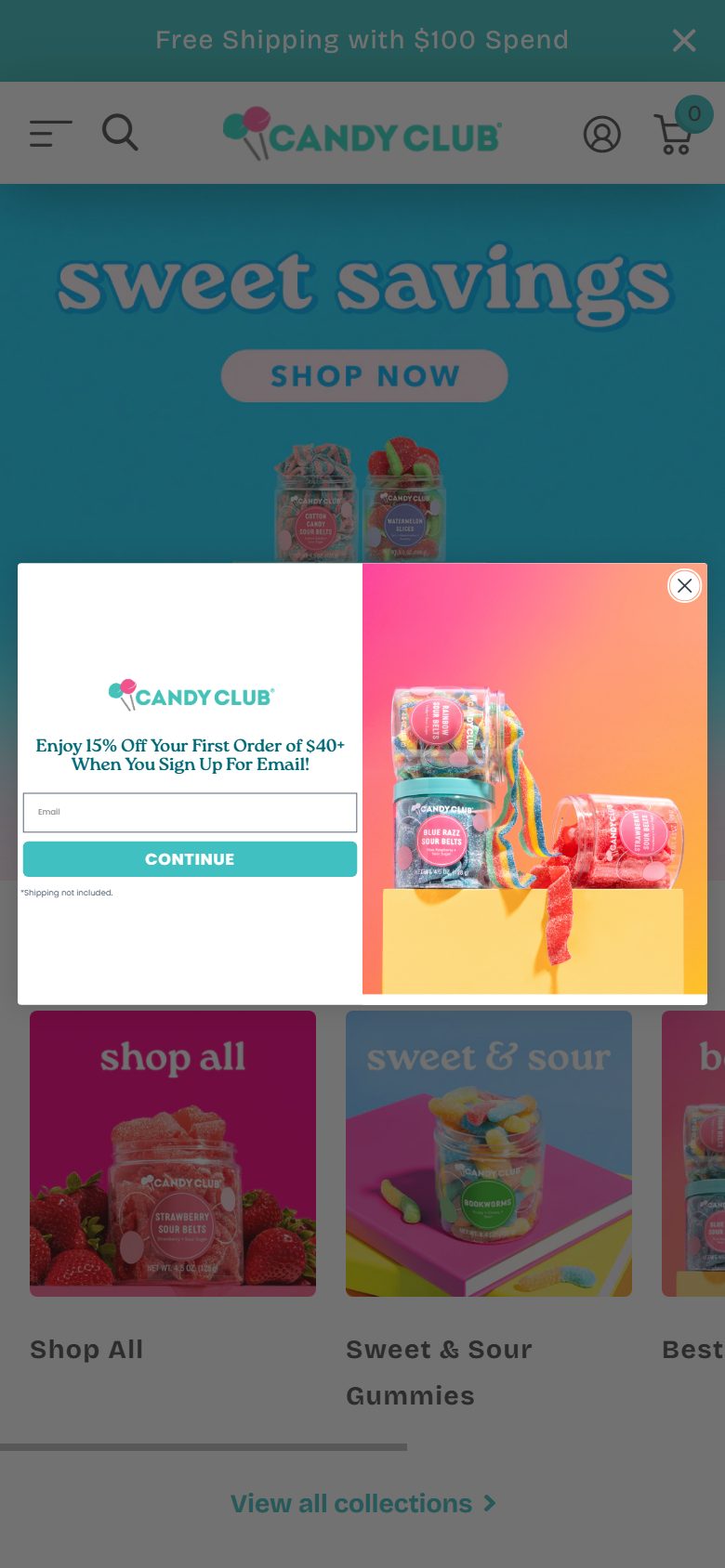 Candy Club — Mobile