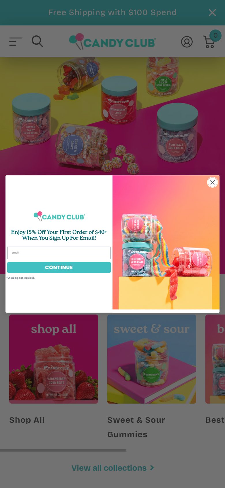 Candy Club — Mobile